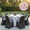 DETEX® Stuhlhussen 6er Set Grau Hochzeit Stretch  Dehnbar Produktbild-Vorschau 6