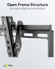 A close-up of a black metal TV wall mount bracket, highlighting its open frame structure and ventilation. Anteprima dell’immagine prodotto