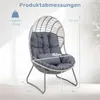 Fauteuil en osier synthétique COSTWAY, fauteuil de jardin Voir les images du produit 3