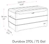 DURAMAX Durabox Cassetta di plastica per giardino 270 l, Anteprima dell’immagine prodotto 21