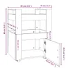 Carrello da cucina vidaXL grigio cemento 60x45x80 cm in Anteprima dell’immagine prodotto 8
