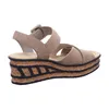 Rieker Damen-Wedges-Sandalette mit Keilabsatz Beige-Braun, Produktbild-Vorschau 44