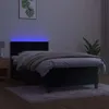 vidaXL Letto a molle con materasso e LED nero 90x200 cm in Anteprima dell’immagine prodotto 2