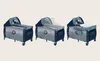 Three different configurations of a baby crib/playpen are shown side-by-side against a plain background. Produktbild-Vorschau