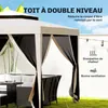 Outsunny Tonnelle barnum de jardin 3L x 3l m avec 4 Voir les images du produit 3