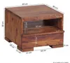FineBuy Nachttisch Sheesham Massivholz Schublade & Produktbild-Vorschau 3
