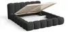 Chilly Möbel Design Polsterbett Stone Schwarz Bouclé Stoff Produktbild-Vorschau 7