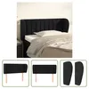 The Living Store Kopfteil mit Ohren Schwarz 93x23x78/88 cm Produktbild-Vorschau 1
