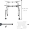 TWOLIIN Duschhocker Badhocker Höhenverstellbar 35-51cm Produktbild-Vorschau 7