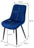 ML-Design Esszimmerstühle 4er Set, Dunkelblau, Sitzfläche Produktbild-Vorschau 7