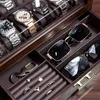 Uhrenbox Herren Echtholz 12 Fächer Walnuss Uhrenkoffer Produktbild-Vorschau 5