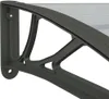 vidaXL Tettoia per porta nera 400x100 cm in policarbonato Anteprima dell’immagine prodotto 6