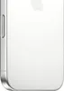A close-up shot of the back of a white iPhone with a silver edge. Produktbild-Vorschau