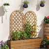 Outsunny Lot de 2 treillis en bois pour le jardin - panneau Voir les images du produit 2