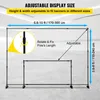 A diagram showing an adjustable banner stand with dimensions labeled. Anteprima dell’immagine prodotto