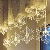 LED vánoční závěs – sněhové vločky, 84 cm, venkovní i vnitřní, teplá bílá Náhľad obrázku produktu