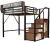 Letto a soppalco 140x200 cm con striscia LED, scala di Anteprima dell’immagine prodotto 16
