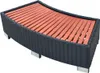 Spa access step poly rattan 92×45×25 cm nero Anteprima dell’immagine prodotto 7