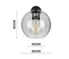 FKL DESIGN Home Deco Deckenlampe Pendellampe Kugel Schwarz Produktbild-Vorschau 3
