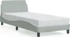 vidaXL Bettgestell "Dover" Hellgrau 90x200 cm Samt Produktbild-Vorschau 1