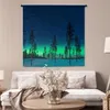 MuchoWow® Wandteppich Wandbehang Nordlicht - Schnee - Bäume Produktbild-Vorschau 5
