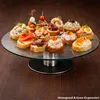 Piatto da torta su piedistallo in vetro e metallo Ø30cm Anteprima dell’immagine prodotto 3