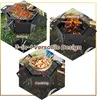 KOMFOTTEU Skládací gril na dřevěné uhlí, kempingový gril s Náhled obrázku produktu 3