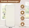 Faziango Senkrechtmarkise 100x240 cm Balkonrollo Beige UV Produktbild-Vorschau 2