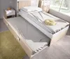 Ausziehbares Bett 2 x 90 x 190 cm - Natur und weiß + Rahmen Produktbild-Vorschau 6