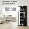 K-Möbel witryna szklana stojąca w kolorze czarnym Podgląd zdjęcia produktu 5