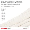 Seilwerk STANKE Baumwollseil 20mm x 50m, 3-schäftig gedreht Produktbild-Vorschau 3
