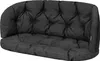 A dark gray tufted seat and back cushion set for outdoor furniture. Náhľad obrázku produktu