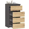 Kommode AKORD CL4 Graphitgrau 40 cm 4 Schubladen Front Produktbild-Vorschau 2