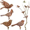 dekorative, rostige Vögel, Gartendekoration für den Produktbild-Vorschau 1