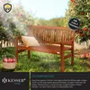 KESSER® Gartenbank Holz Holzbank wetterfest | Für 3 bis 4 Produktbild-Vorschau 5
