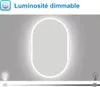 Miroir de salle de bain ovale 45x80cm, mémoire + dimmable + Voir les images du produit 3