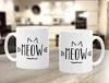 Kaffee-Tasse Katze Meow Miau Cat Teetasse einfarbig Produktbild-Vorschau 3