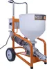A white and orange plastering machine with a large hopper and wheels, set against a white background. Anteprima dell’immagine prodotto