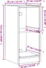 Boční skříňka se skleněnými dvířky bílá 35x37x75,5 cm Náhled obrázku produktu 8