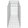 vidaXL Gabion avec arc surélevé 200x50x80/100 cm Fer Voir les images du produit 4