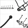 A collage of four close-up images of a black metal coat rack. Podgląd zdjęcia produktu