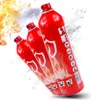 Three red fire extinguishers are shown in a diagonal arrangement against a white background, with flames and smoke effects in the upper left corner. Produktbild-Vorschau