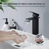 2x Badarmatur Schwarz Waschbecken Armatur Wasserfall Produktbild-Vorschau 6