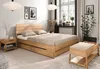 Einzelbett 90x220cm mit Holzkopfteil, Wildeiche massiv Produktbild-Vorschau 4