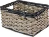 Basil Dijon L Vorderradkorb aus Rattan grau/schwarz - Produktbild-Vorschau 1