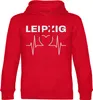 multifanshop Kapuzen Sweatshirt - Leipzig - Herzschlag, Produktbild-Vorschau 1