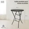 IvoQ Lot de 2 Mange-debout Noir – Inclus 2 Housses Voir les images du produit 2