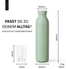 Trinkflasche Edelstahl 600ml Thermoflasche isoliert Sport Flasche grün Vinsun Produktbild-Vorschau