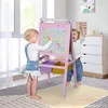 Dětský stolek HOMCOM, design 3 v 1, pro děti od 3 let, MDF, Náhled obrázku produktu 2