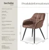 Židle Marilyn, sametový vzhled, prošívaná Náhled obrázku produktu 5